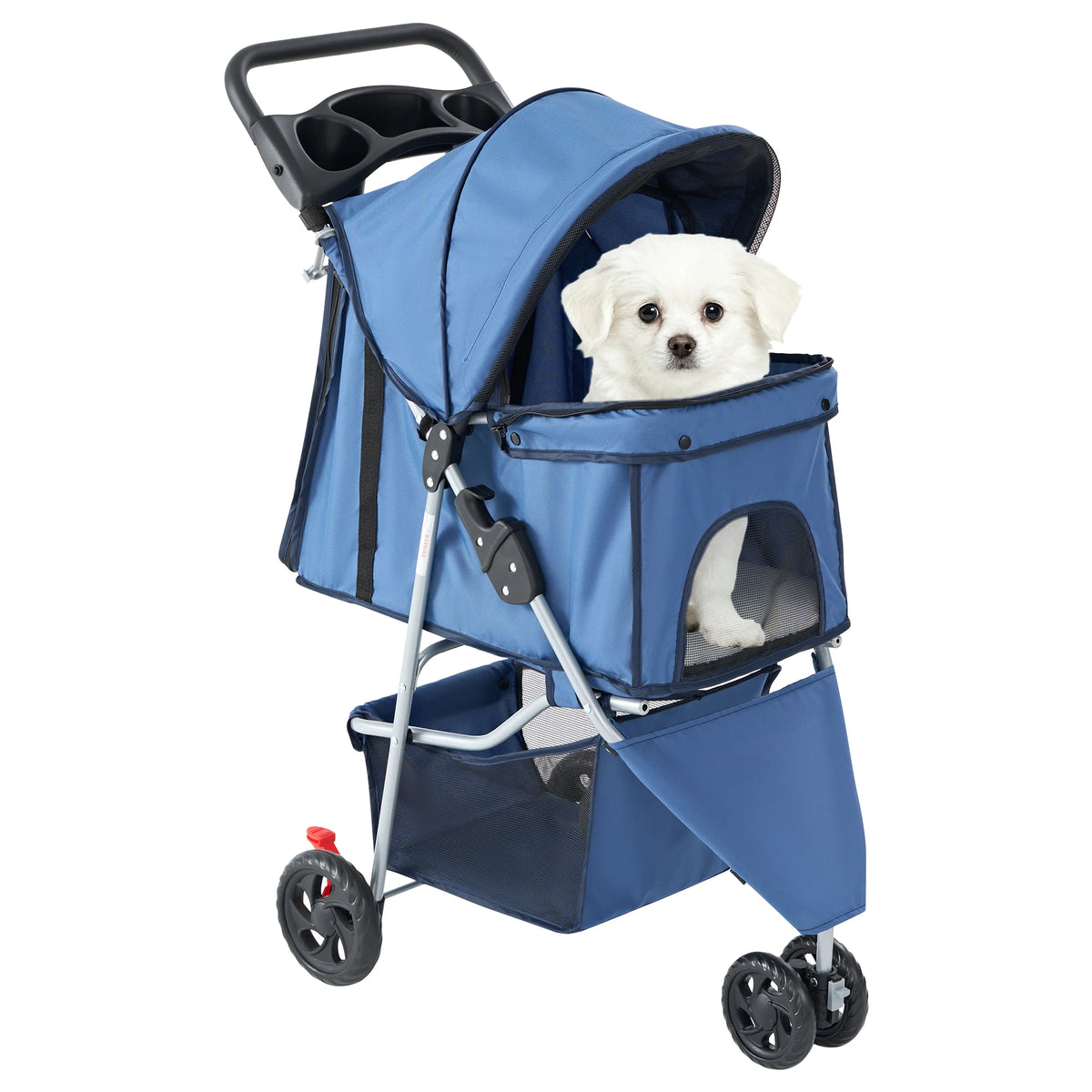 DUMOS Foldable 3 Wheel Pet Stroller For Dogs And Cats