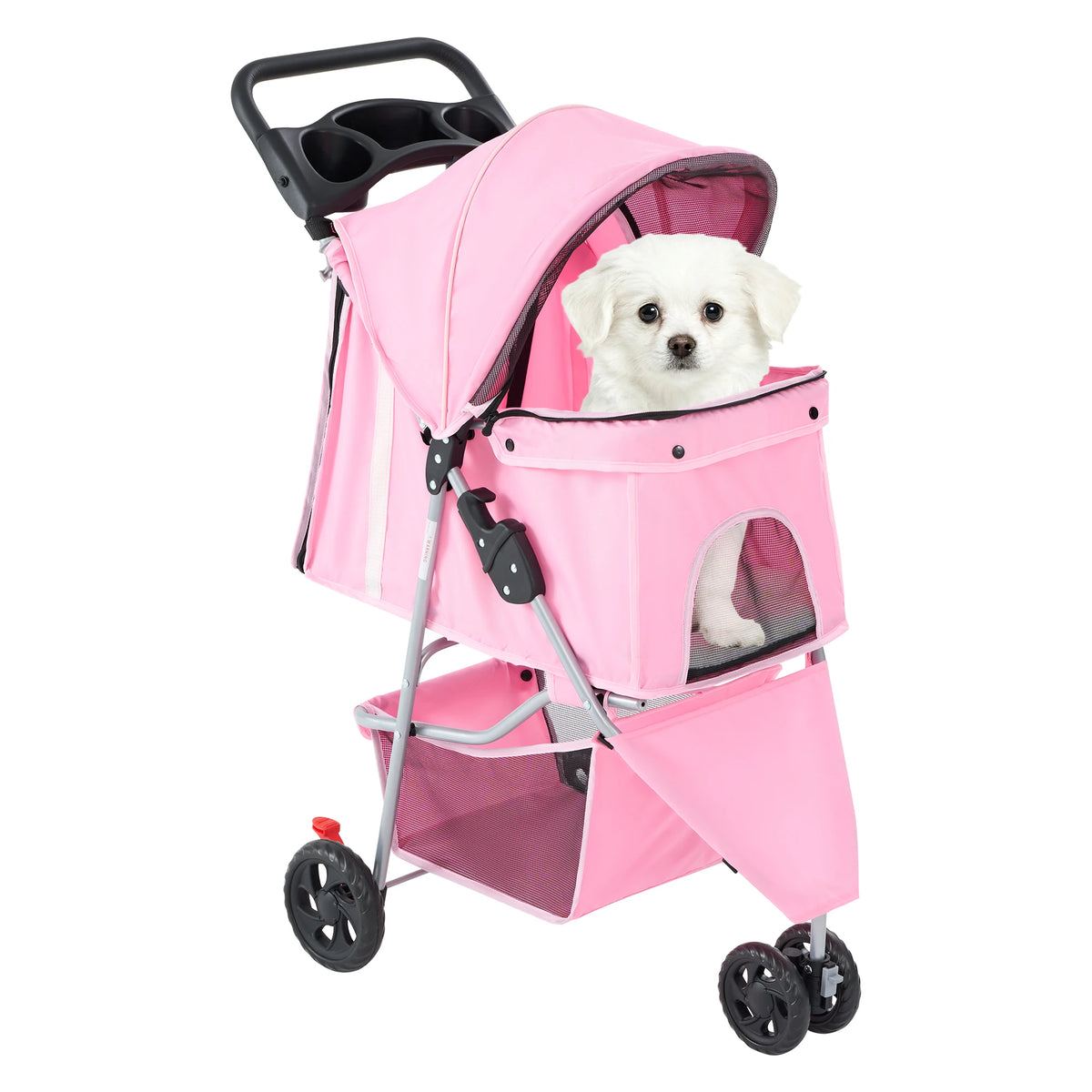 DUMOS Foldable 3 Wheel Pet Stroller For Dogs And Cats