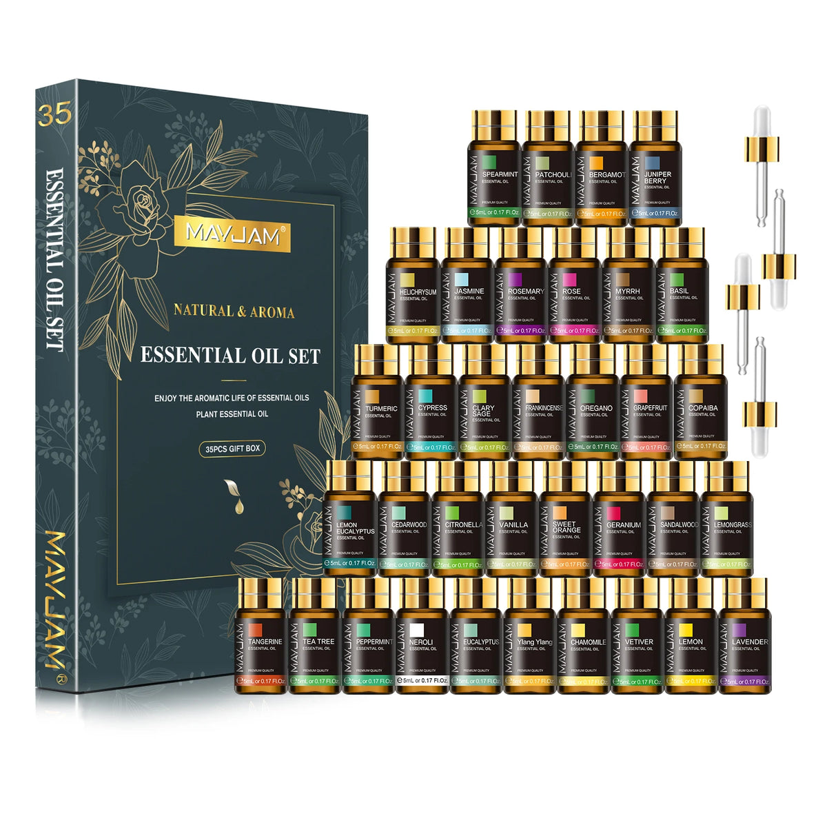 Mayjam 35 Bottles Essential Oils Collection With Gift Box