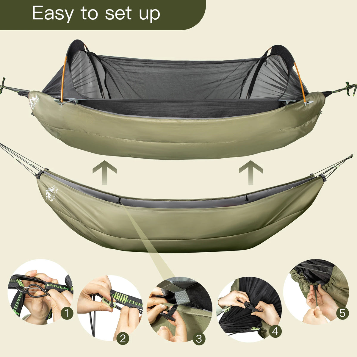 Lightweight Hammock Underquilt Sleeping Bag Cotton Insulated Under Blanket