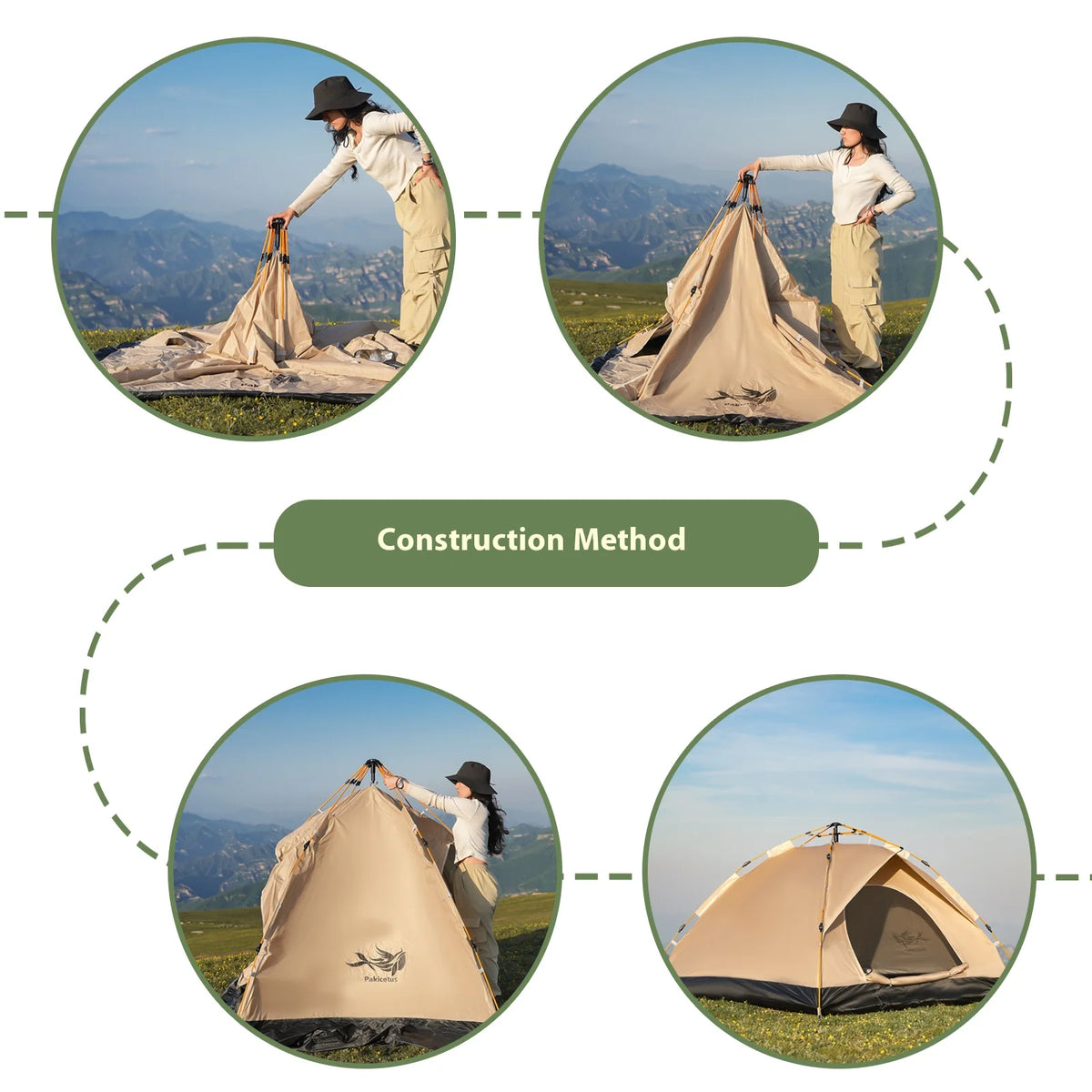 Automatic Pop Up Camping Tent For Quick Outdoor Setup Travel