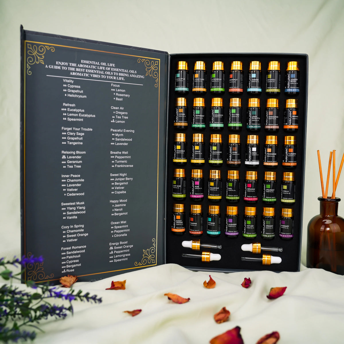 Mayjam 35 Bottles Essential Oils Collection With Gift Box