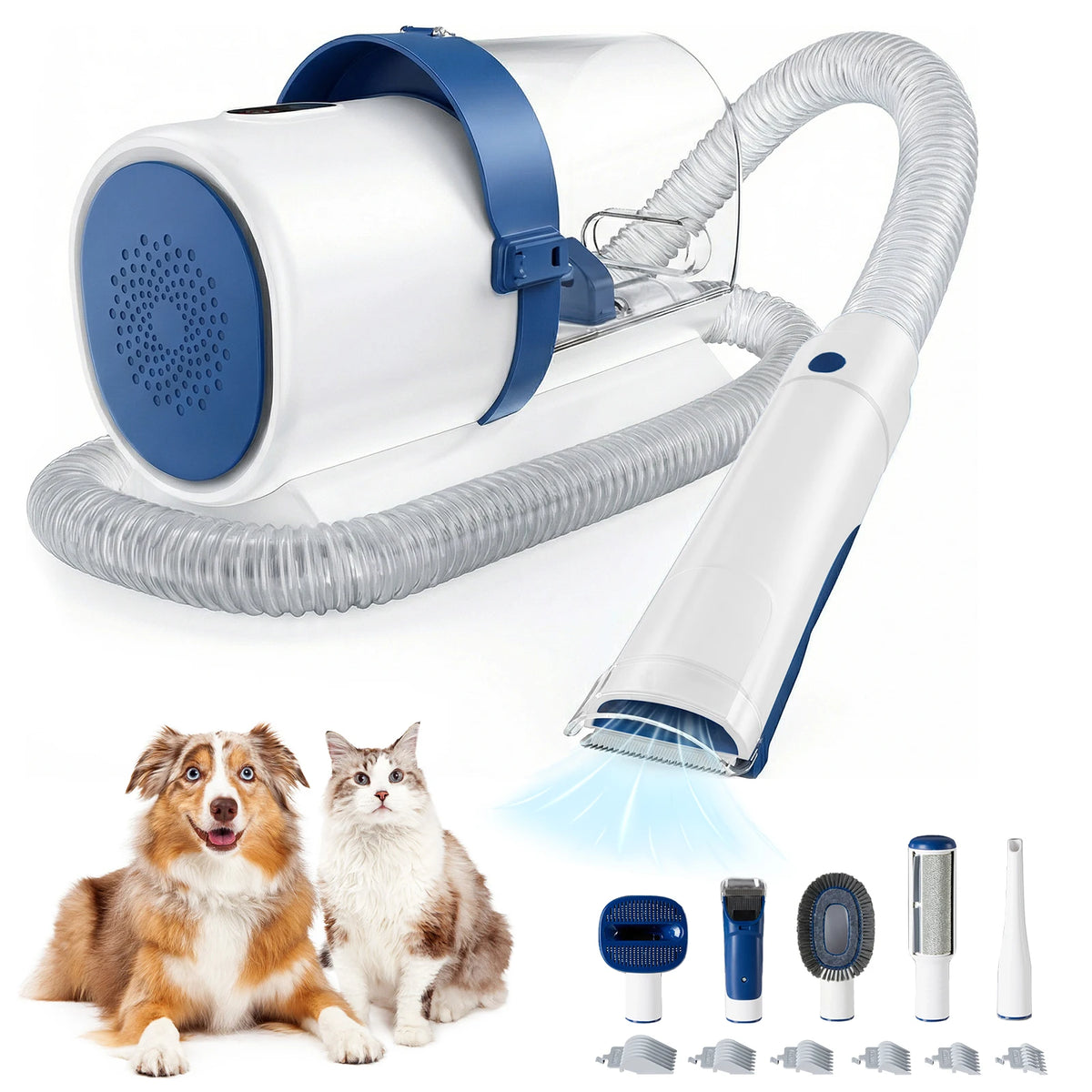 Professional Pet Grooming Vacuum Kit With Quiet Cordless Clippers