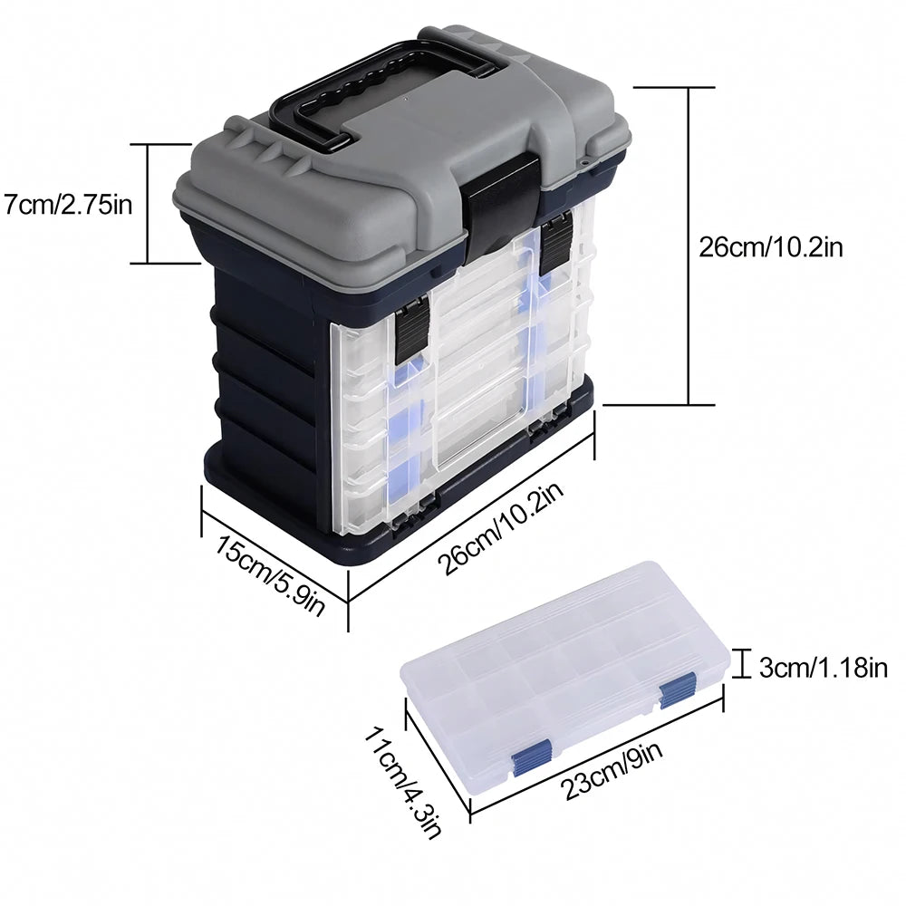Zoe Fishing Tackle Box Kit With Pliers Lures Storage Organizer