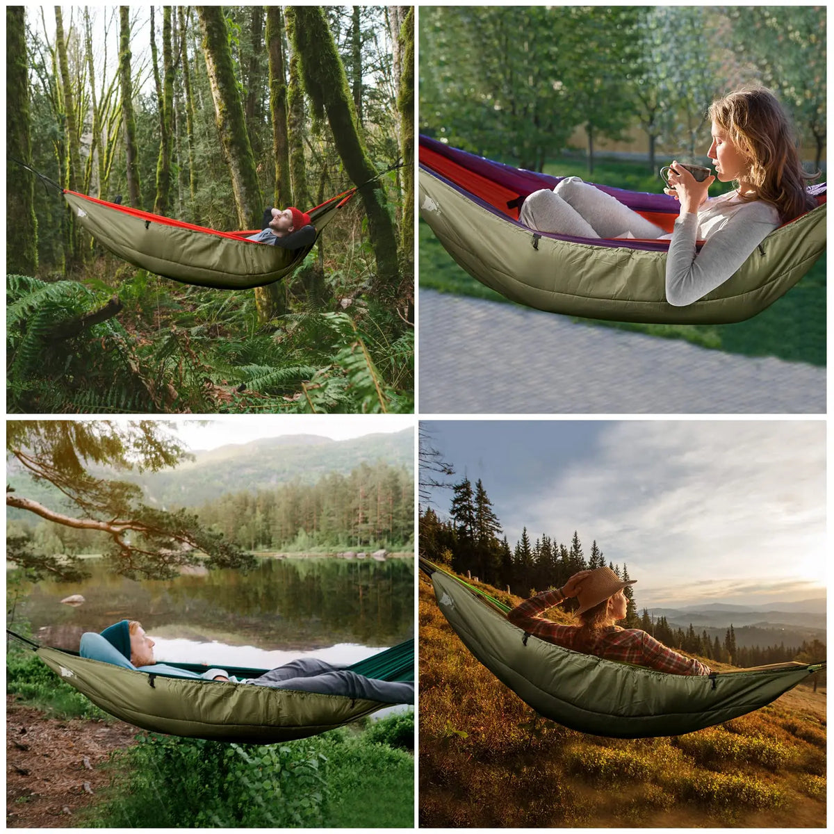 Lightweight Hammock Underquilt Sleeping Bag Cotton Insulated Under Blanket