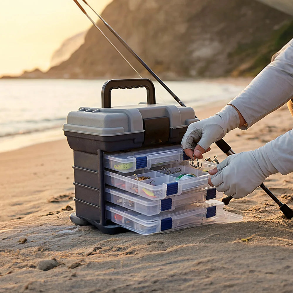 Zoe Fishing Tackle Box Kit With Pliers Lures Storage Organizer