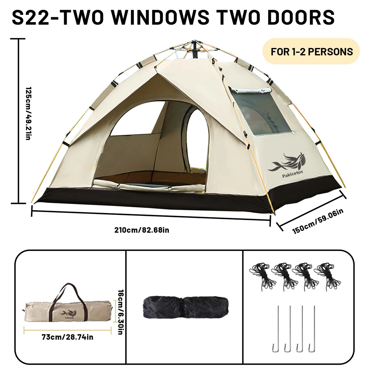 Automatic Pop Up Camping Tent For Quick Outdoor Setup Travel