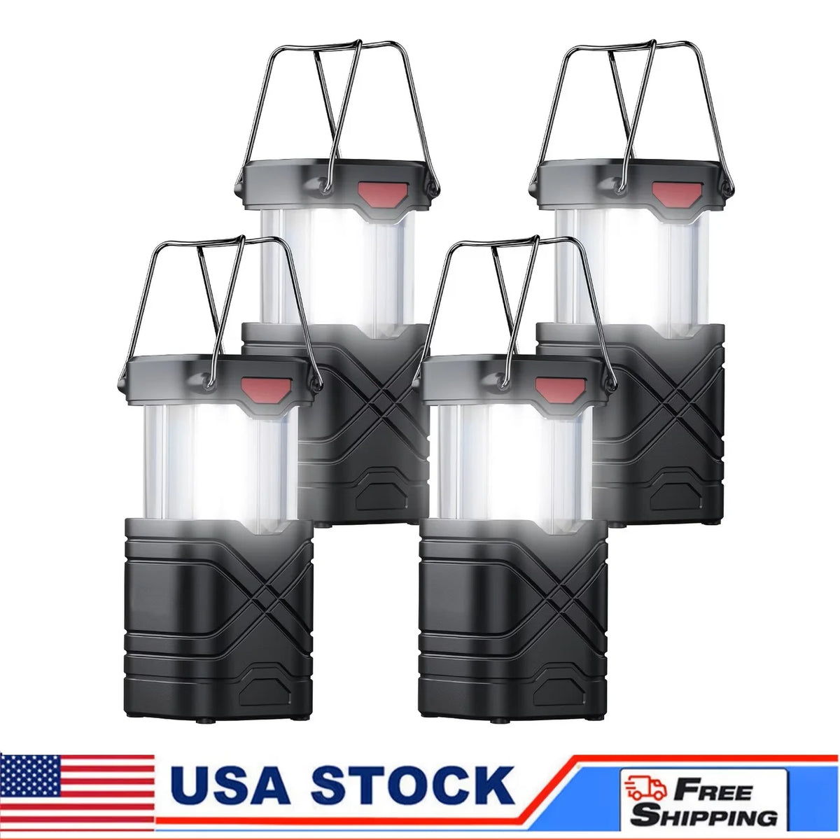 Rechargeable Solar Camping Lantern With LED Flashlight For Emergencies