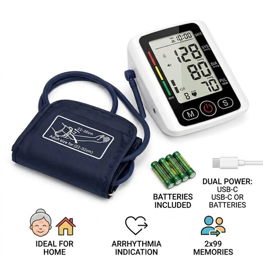Upper Arm Digital Blood Pressure Monitor Featuring Voice Pulse Technology