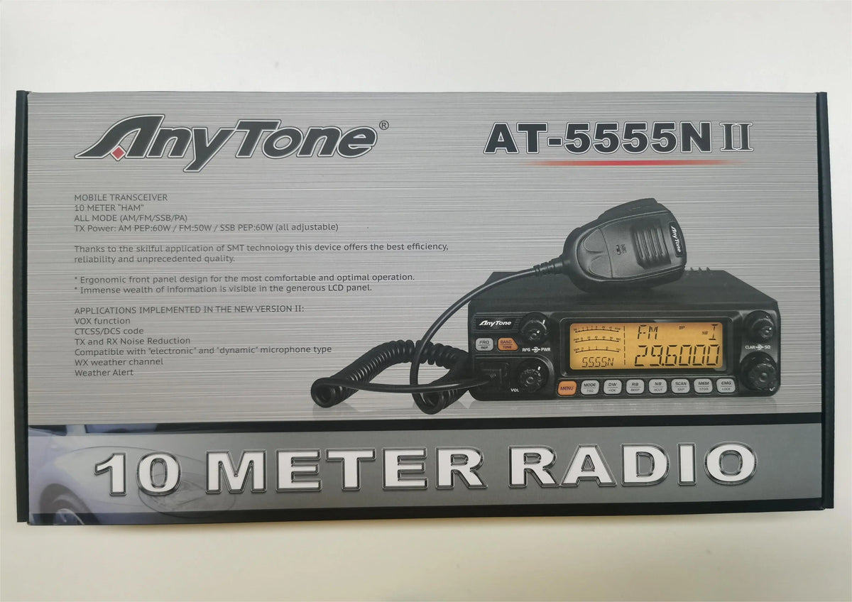 AnyTone AT-5555N II 10 Meter AM FM SSB Mobile Transceiver