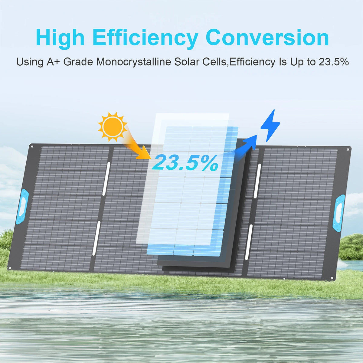 E-POWO 800W Foldable Solar Panel With Kickstand Waterproof For RV