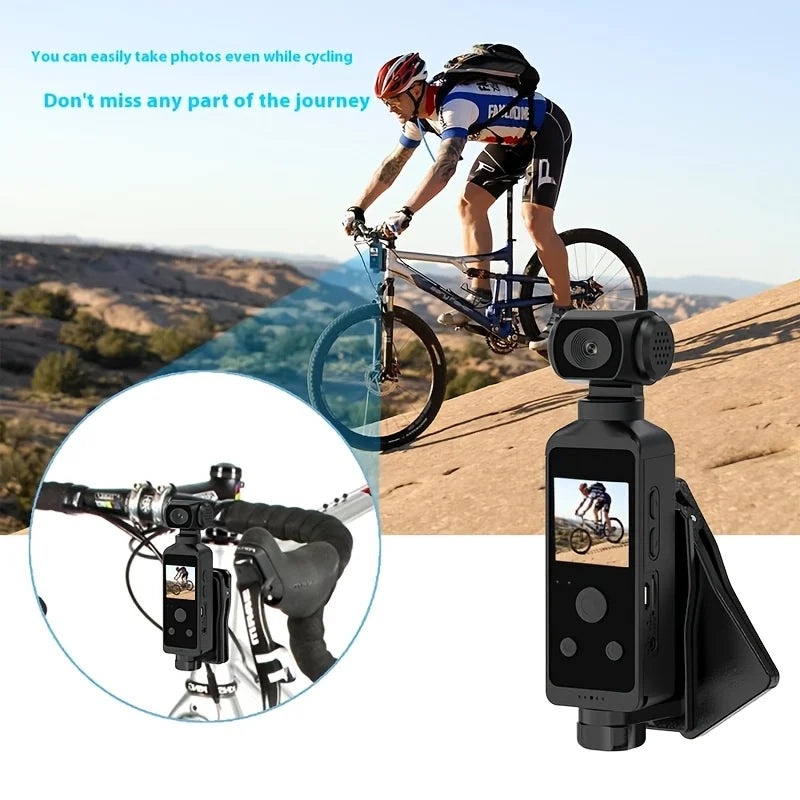5K HD Pocket Action Camera Featuring Rotatable Wide Angle Lens