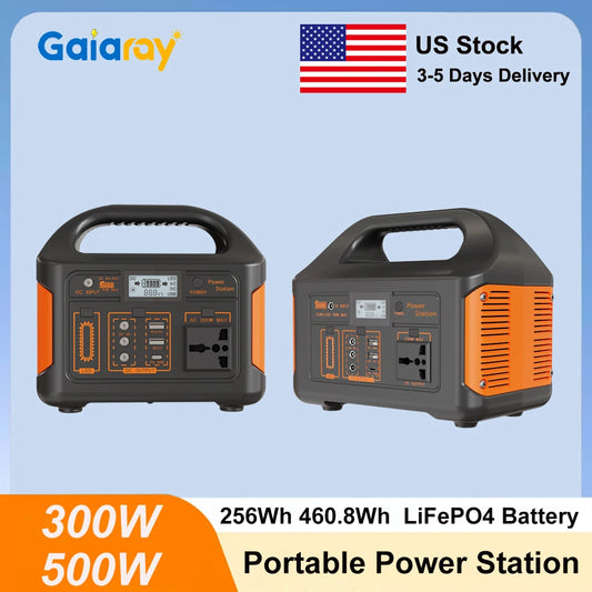 GaiaRay Portable Power Station With LiFePO4 Battery For Emergency Backup