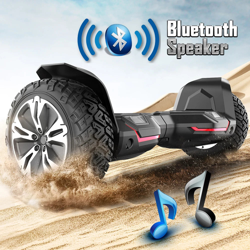 Off-Road Self-Balancing Electric Scooter With LED Lights And Speaker