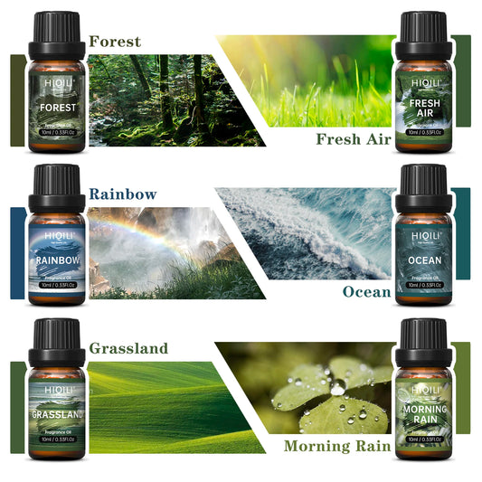 HIQILI Nature Fragrance Oils Set For Aromatherapy Diffusers And Candles