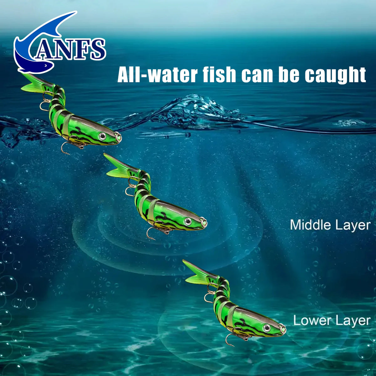 ANFS Multi Jointed Realistic Swimbaits Fishing Lure Set