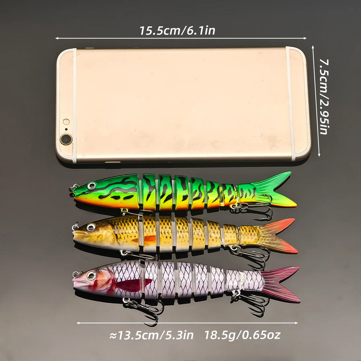 ANFS Multi Jointed Realistic Swimbaits Fishing Lure Set