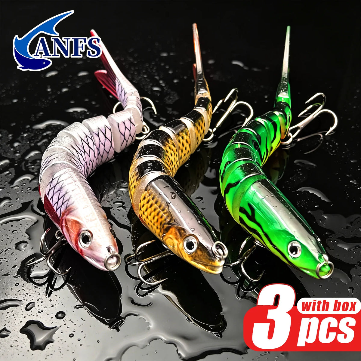 ANFS Multi Jointed Realistic Swimbaits Fishing Lure Set