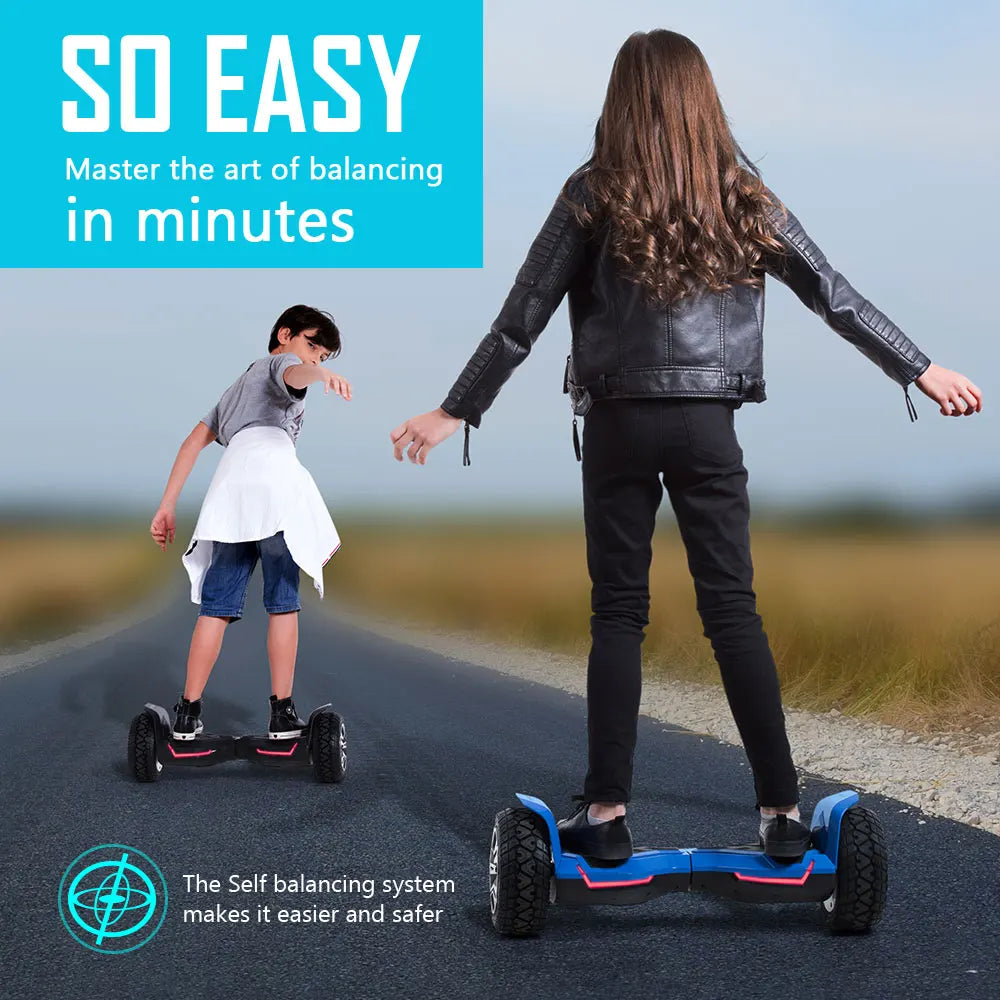Off-Road Self-Balancing Electric Scooter With LED Lights And Speaker