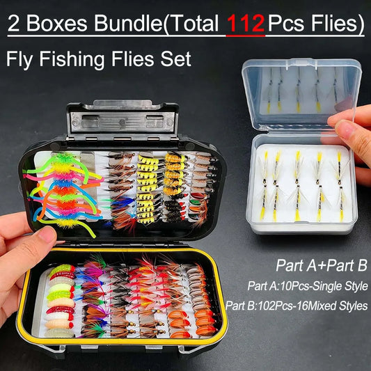 Professional Dry Wet Nymph Fly Fishing Flies For Trout Bass