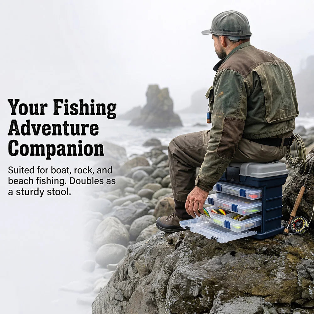 Zoe Fishing Tackle Box Kit With Pliers Lures Storage Organizer
