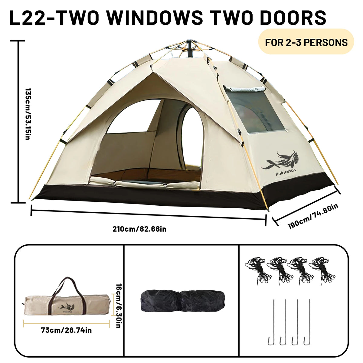 Automatic Pop Up Camping Tent For Quick Outdoor Setup Travel