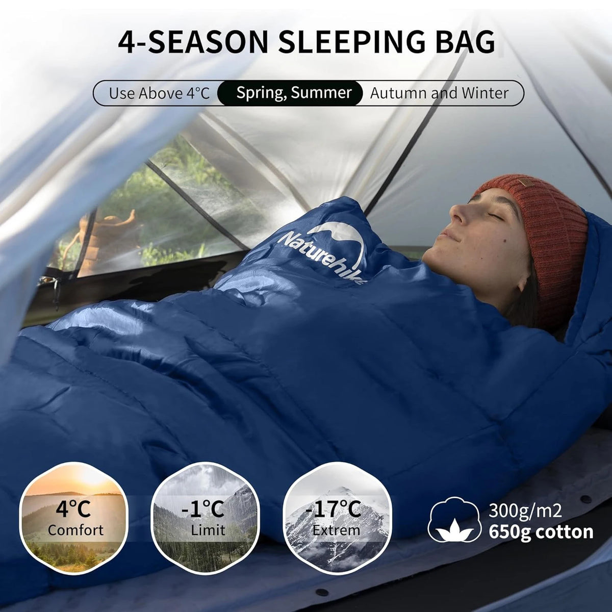 Naturehike Mummy Sleeping Bag For Adult Camping And Winter