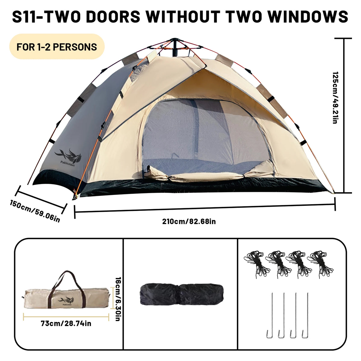 Automatic Pop Up Camping Tent For Quick Outdoor Setup Travel