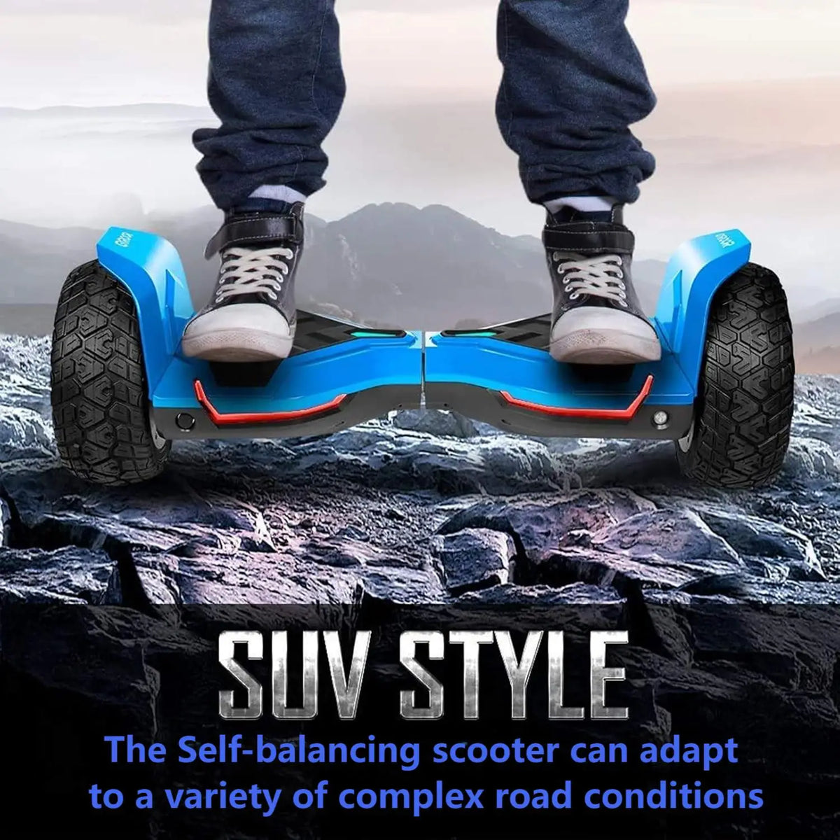 Off-Road Self-Balancing Electric Scooter With LED Lights And Speaker