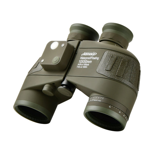 10X Marine Binoculars With Rangefinder Compass And Waterproof Design