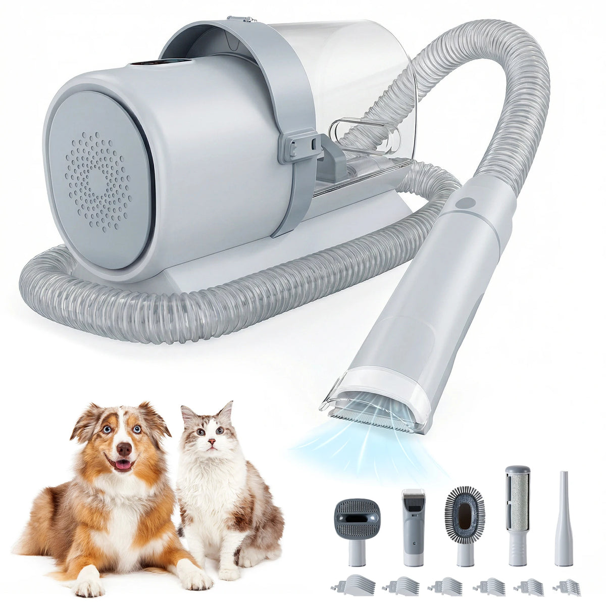 Professional Pet Grooming Vacuum Kit With Quiet Cordless Clippers
