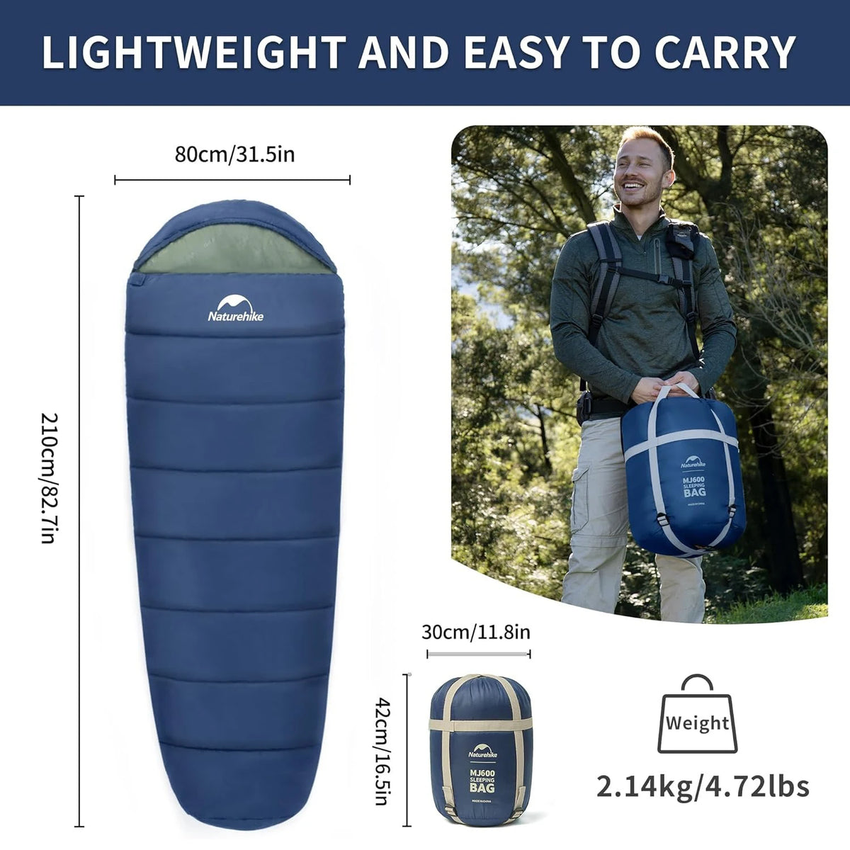 Naturehike Mummy Sleeping Bag For Adult Camping And Winter
